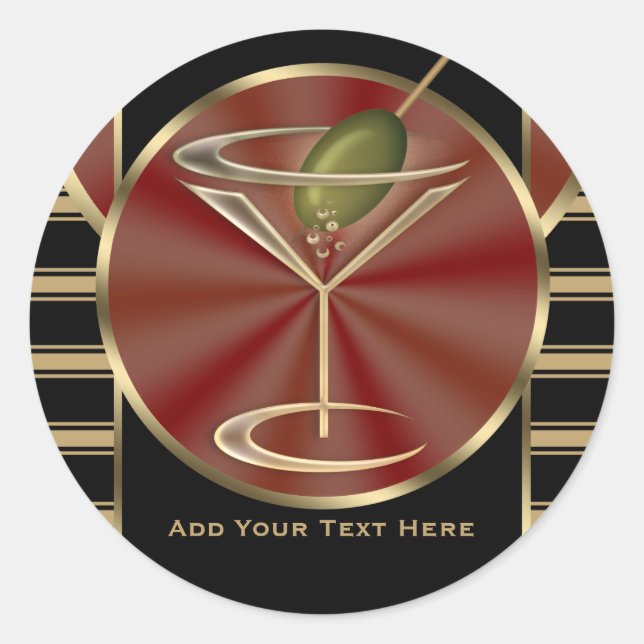 Sticker Rond Cocktail Lounge (Devant)