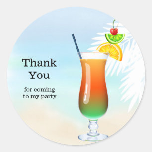 Sticker Rond Cocktails d'été