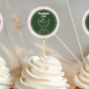 Sticker Rond Cocktails Et Country Clubs Bachelorette