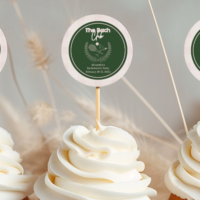 Sticker Rond Cocktails Et Country Clubs Bachelorette (Créateur téléchargé)