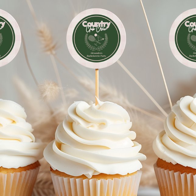 Sticker Rond Cocktails Et Country Clubs Bachelorette (Créateur téléchargé)