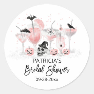 Sticker Rond Cocktails Fard À Joues Halloween Enterrement