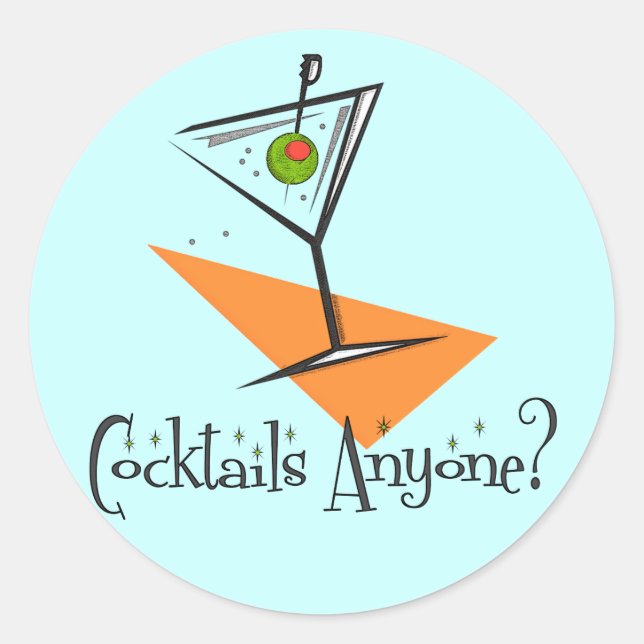 Sticker Rond Cocktails N'Importe Qui ? (Devant)