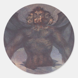 Sticker Rond Cocytus - 9e cercle de Dante' Inferno