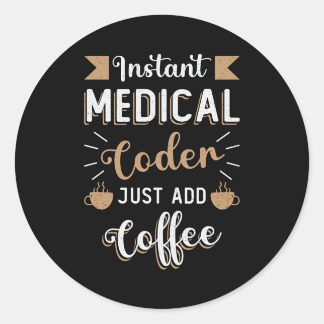 Sticker Rond Codage ICD Coder Médicale instantané (Devant)