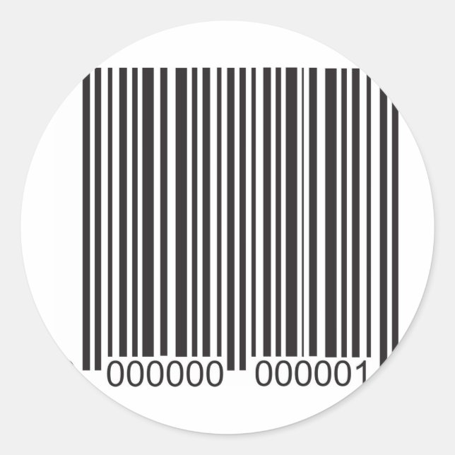 Sticker Rond Code-barres (Devant)