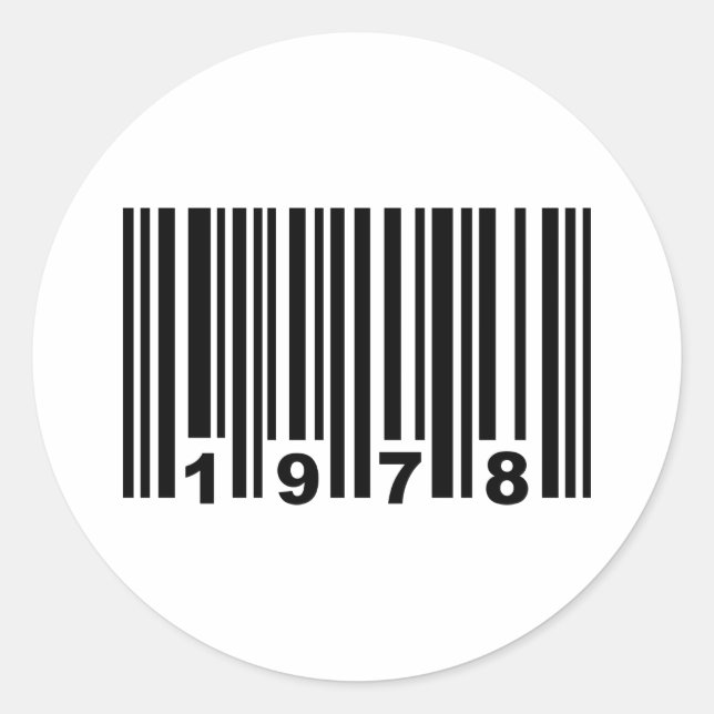 Sticker Rond Code-barres 1978 (Devant)