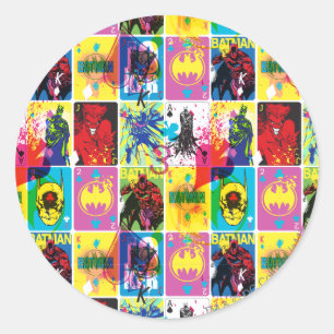 Sticker Rond Code couleur Batman Motif 2