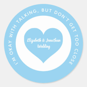 Sticker Rond Code couleur bleu de l'espace social