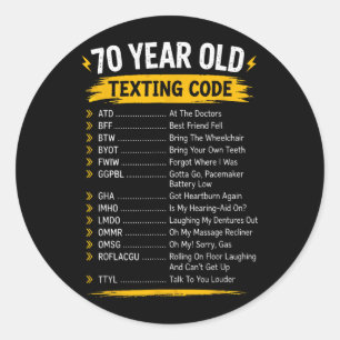 Sticker Rond Code de messagerie drôle pour cadeau pour personne