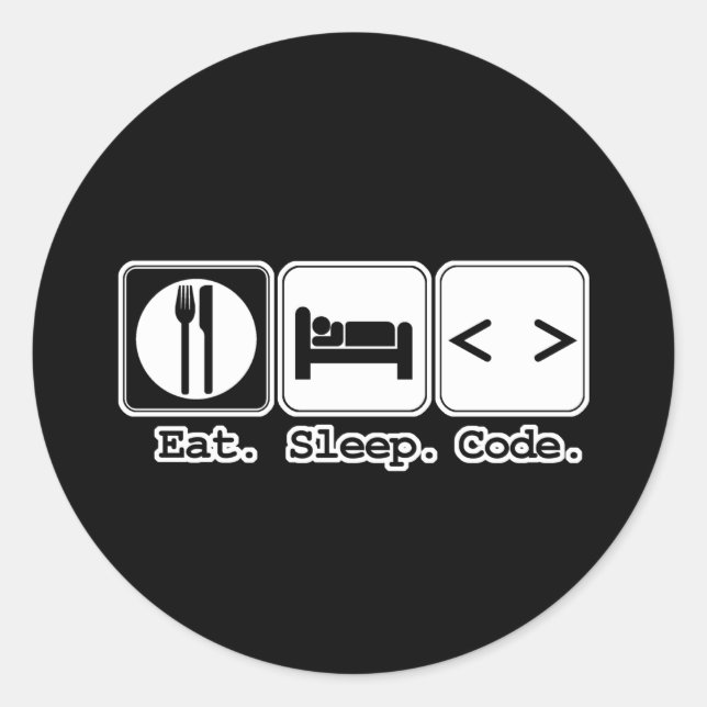 Sticker Rond code de sommeil (Devant)
