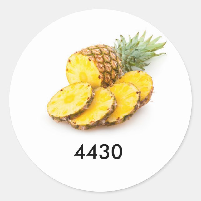 Sticker Rond Code pour ananas (Devant)