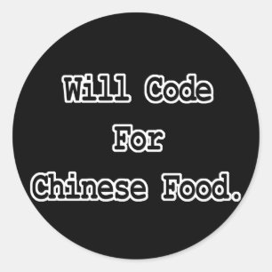 Sticker Rond code pour les aliments chinois