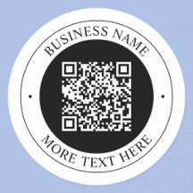 Code QR avec nom d'entreprise Texte circulaire mod