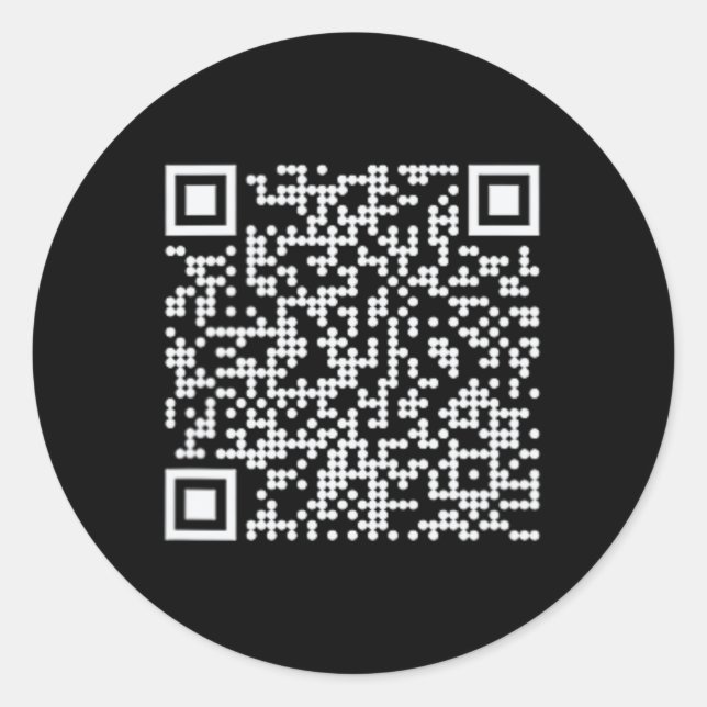 Sticker Rond Code Qr Danse Trump Drôle Président Trump Danse  (Devant)