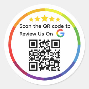 Sticker Rond Code QR de l'avis Google