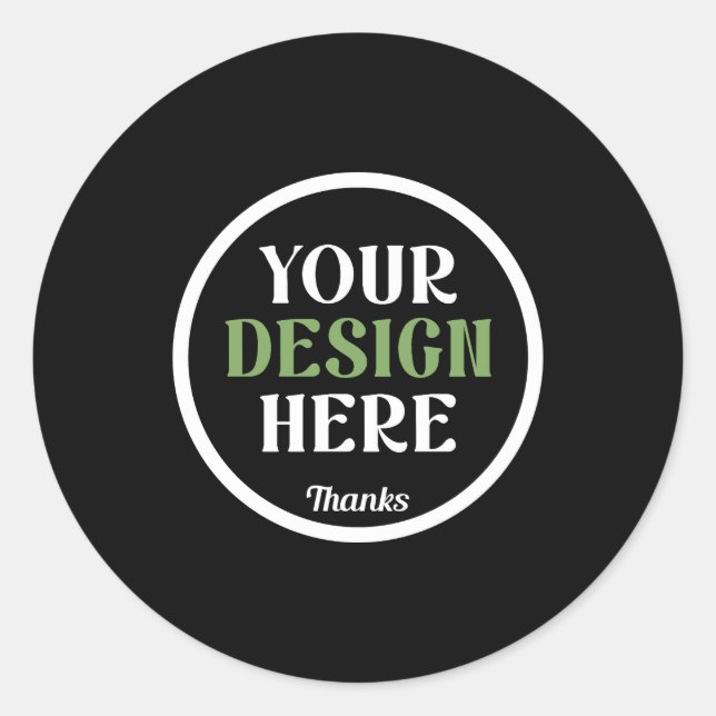 Sticker Rond Code QR de logo noir personnalisé pour la marque c (Devant)