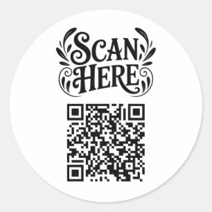Sticker Rond Code QR d'entreprise
