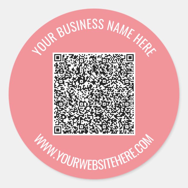 Sticker Rond Code QR et texte personnalisé professionnel person (Devant)