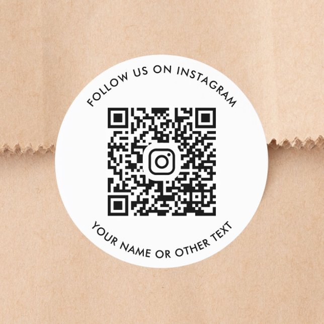 Sticker Rond Code QR Instagram (Instagram QR Code Classic Round Sticker)