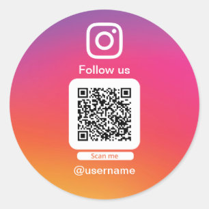 Sticker Rond Code QR Instagram