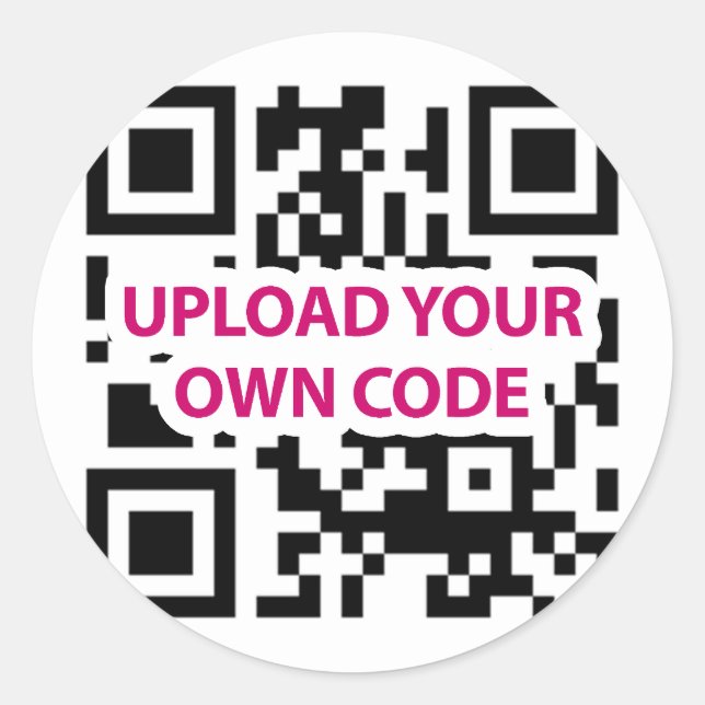 Sticker Rond Code QR personnalisable (Devant)