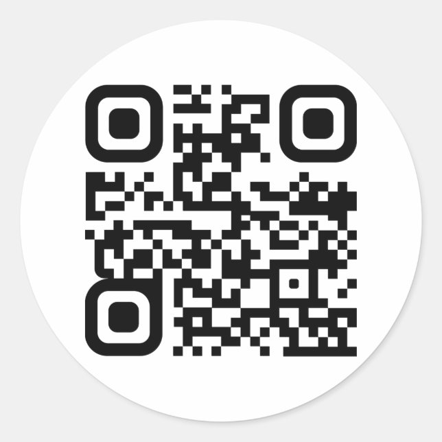 Sticker Rond Code QR personnalisé (Devant)