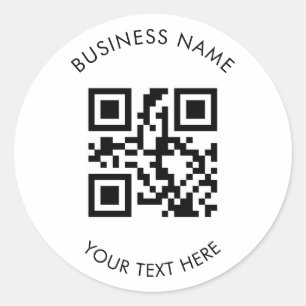 Sticker Rond Code QR personnalisé Entreprise et Promotion de Te