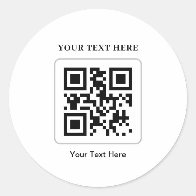 Sticker Rond code QR personnalisé pour un site web de mariage  (Devant)