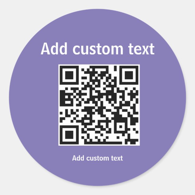 Sticker Rond code QR personnalisé site web personnalisé autocol (Devant)