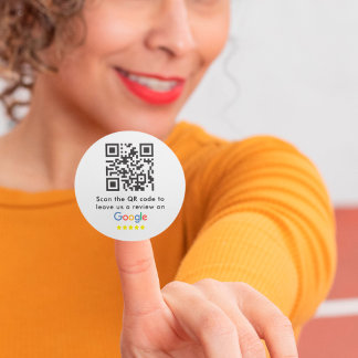 Sticker Rond Code QR pour les avis Google