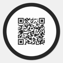 Code QR simple élégant cadre noir professionnel