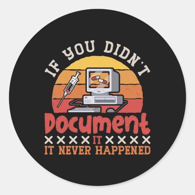 Sticker Rond Codeur Médicale si vous n'avez pas documenté le co (Devant)