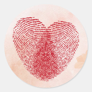 Sticker Rond Cœur