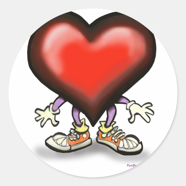 Sticker Rond Coeur (Devant)