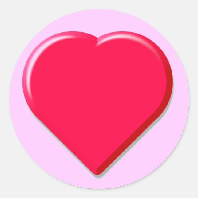 Sticker Rond Coeur 3D (Devant)