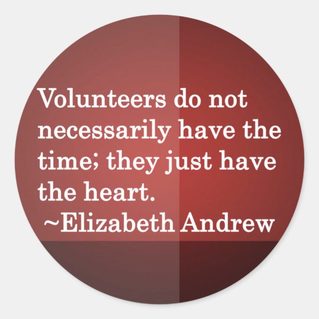 Sticker Rond Coeur bénévole (Devant)
