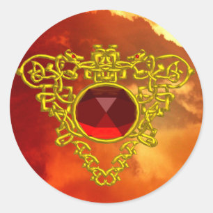 STICKER ROND COEUR CELTIQUE