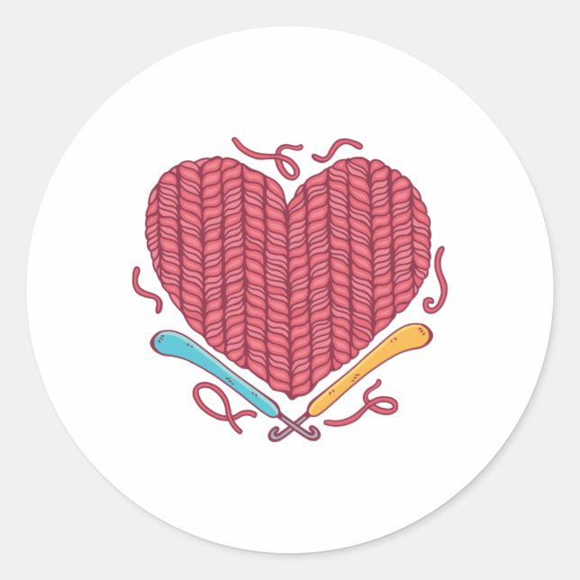 Sticker Rond Coeur crochet (Devant)