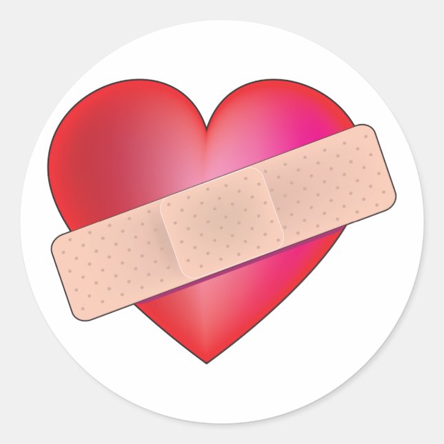 Sticker Rond Coeur curatif (Devant)