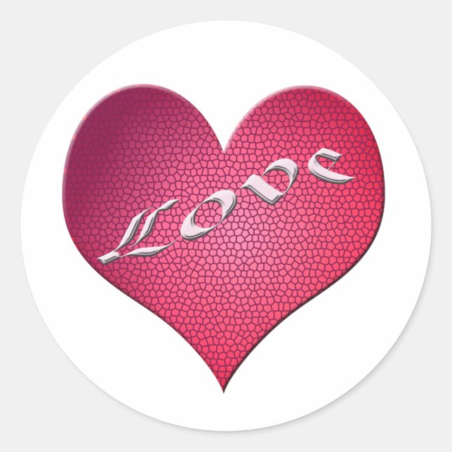 Sticker Rond Coeur d'amour (Devant)