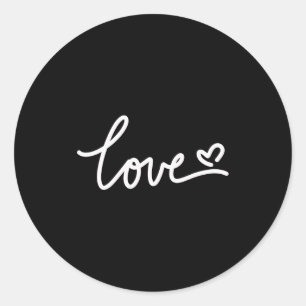 Sticker Rond Cœur d'amour pour la Saint-Valentin