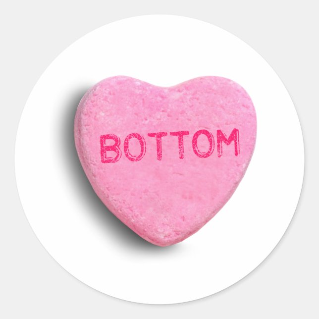 Sticker Rond Cœur de Bonbon du Fond (Devant)