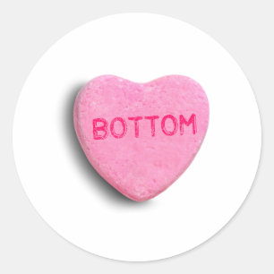 Sticker Rond Cœur de Bonbon du Fond