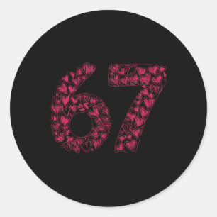 Sticker Rond Coeur de croquis tendance 67 Amis de l'école de la