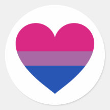 Coeur de fierté bisexuel