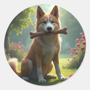 Sticker Rond Cœur de Hound -