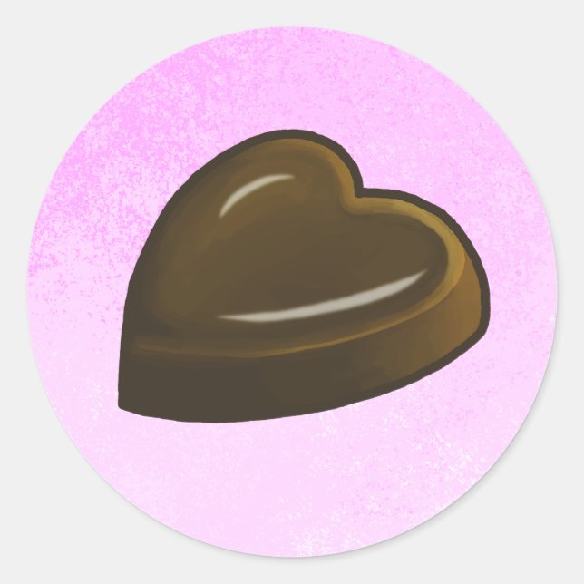 Sticker Rond Cœur de la Saint-Valentin (Devant)