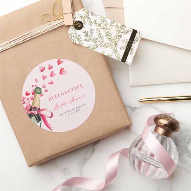 Sticker Rond Cœur de la Saint-Valentin Réception de mariage fan (Cadeaux)