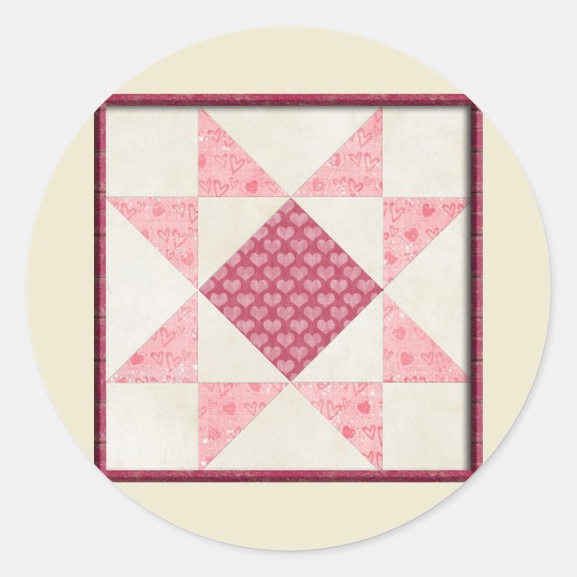 Sticker Rond Coeur de la surface de l'amour (Devant)